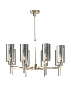 Giuseppe 80cm Telescopic/Semi Flush, 8 x G9, French Gold/Chrome Type A Shade