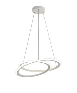 Gustoso 51.5cm Pendant, 1 x 40W LED, 4000K, 2996lm, 3 Step Dimming, Sand White, 3yrs Warranty