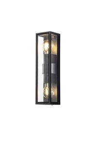 Hatysa Flush Wall Lamp, 2 x E27, IP65, Anthracite, 2yrs Warranty