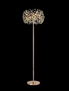 Hiphonic Floor Lamp 8 Light G9 French Gold/Crystal
