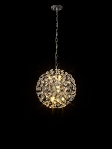 Hiphonic 40cm Sphere Pendant 9 Light G9 Polished Chrome / Crystal