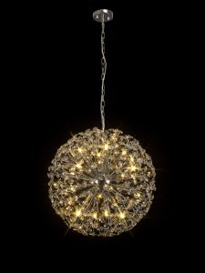 Hiphonic 60cm Sphere Pendant 16 Light G9 Polished Chrome / Crystal