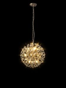 Hiphonic 40cm Sphere Pendant 9 Light G9 French Gold / Crystal