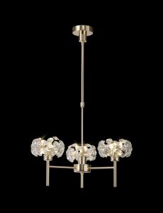 Hiphonic 3 Light G9 Telescopic Light With French Gold And Crystal Shade