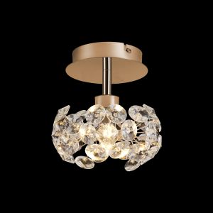 Hiphonic 17cm 1 Light G9 Surface Light With French Gold/Crystal Shade