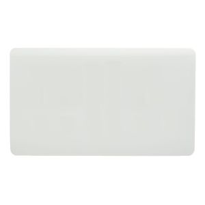 Trendi, Artistic Modern Double Blanking Plate, Ice White Finish, BRITISH MADE, (25mm Back Box Required), 5yrs Warranty