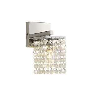 Italypad Wall Lamp, 1 x G9, IP44, Polished Chrome/Crystal