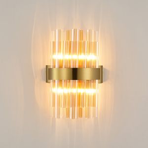 Modus 4 Light G9, Wall Light, Brass / Amber