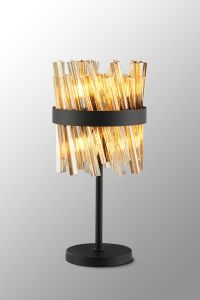 Modus 6 Light G9, Table Lamp, Satin Black / Amber
