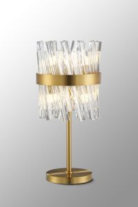 Modus 6 Light G9, Table Lamp, Brass / Clear