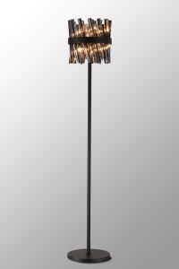 Modus 8 Light G9, Floor Lamp, Satin Black / Smoke