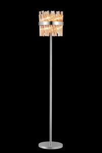 Modus 8 Light G9, Floor Lamp, Polished Nickel / Amber