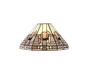 Kiddily Tiffany 30cm Non-electric Shade Suitable For Pendant/Ceiling/Table Lamp, White/Grey/Black/Crystal. Suitable For E27 or B22 Pendants
