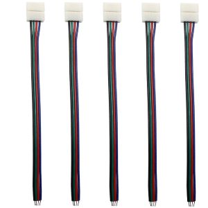 (Pack Of 5) Single Ended RGB Connector (120mm Strip)