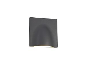 Lasagne Wall Lamp, 1 x 6W LED, 3000K, 510lm, IP54, Anthracite, 3yrs Warranty