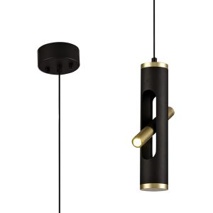 Lavazza Pendant, 2 x 2W LED, 3000K, 560lm, Sand Black/Gold, 3yrs Warranty