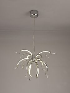 Lorovela Medium Pendant, 12 x 2.5W LED, 3000K, 1243lm, Polished Chrome, 3yrs Warranty