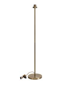 Zenth Antique Brass 1 Light E27 143cm Uplight Floor Lamp Without Shade,