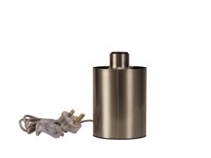 Zenth Satin Nickel 1 LIght E27 15cm Uplight Table Lamp Without Shade,