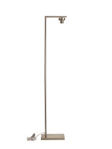 Zenth Satin Nickel 1 Light E27 155cm Downward Floor Lamp Without Shade,