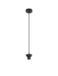 Zenth 10cm Satin Black 1 Light E27 2m Pendant (FRAME ONLY)