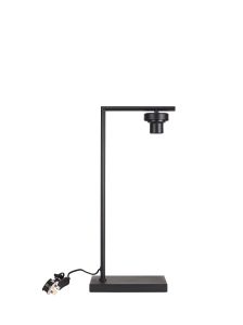 Zenth Satin Black 1 Light E27 59cm Downward Table Lamp Without Shade,
