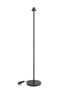 Zenth Satin Black 1 Light E27 143cm Uplight Floor Lamp Without Shade,