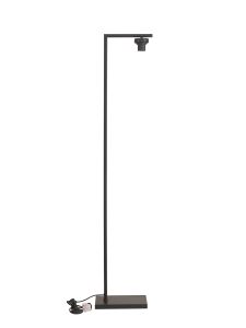 Zenth Satin Black 1 Light E27 155cm Downward Floor Lamp Without Shade,