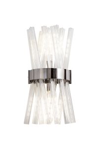 Menoonda 2 Light E14, Wall Light E14, Polished Nickel / Clear Glass