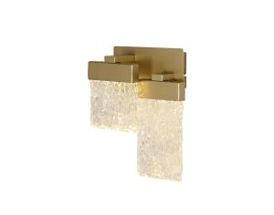 Metricsilo Switched Wall Lamp, 2 x 4.5W LED, 3000K, Painted Brushed Gold, 3yrs Warranty