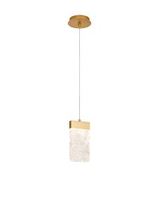 Metricsilo 14cm Medium Pendant 2m, 1 x 4.5W LED, 3000K, 160lm, Painted Brushed Gold, 3yrs Warranty