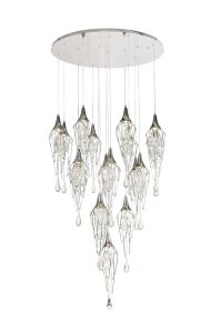 Mira 86cm Pendant Round 5m, 18 x GU10, Polished Chrome Item Weight: 25.3kg