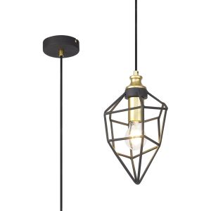 Modomano Small Pendant, 1 x E27, Painted Gold & Sand Black