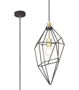 Modomano 26cm Large Pendant, 1 x E27, Painted Gold & Sand Black