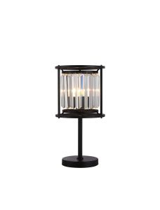 Munito Crystal Table Lamp, 1 x E27, Satin Black
