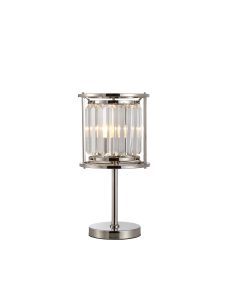 Munito Crystal Table Lamp, 1 x E27, Polished Nickel