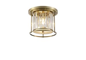 Munito Ceiling, 3 x E27, Antique Brass / Clear