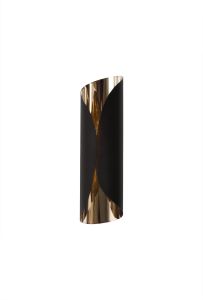 Montforte Wall Lamp, 1 x 7W LED, 3000K, 700lm, Sand Black/Polished Chrome, 3yrs Warranty