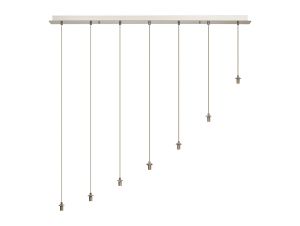 Acacia Polished Chrome 7 Light G9 1.8m Linear Multiple Pendant (FRAME ONLY), Suitable For A Vast Selection Of Glass Shades