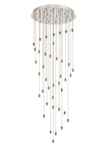 Acacia 60cm Polished Chrome 40 Light G9 10 x 3m/4m/5m/6m Round Multiple Pendant (FRAME ONLY), For A Selection Of Shades, Item Weight: 16.3kg