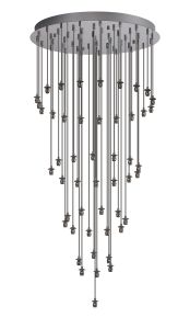 Acacia 70cm Polished Chrome 50 Light G9 10 x 3m/6m 15 x 4m/5m Round Multiple Pendant (FRAME ONLY), For A Selection Of Shades Item Weight:20kg