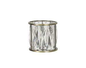 Acacia 10.8cm Non-Electric Antique Brass / Clear Crystal Shade (A),