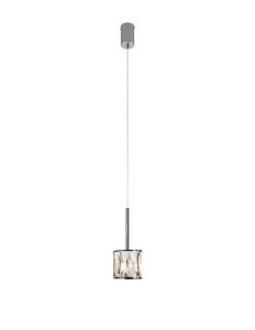 Acacia 10.8cm 1 Light G9 2m Single Pendant Polished Chrome / Clear Crystal Shade