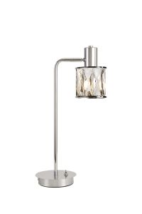 Acacia 1 Light G9 Reader Crystal Table Lamp Polished Chrome & Clear Crystal Shade