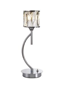 Acacia 1 Light G9 Vertical Table Lamp Polished Chrome / Clear Crystal Shade