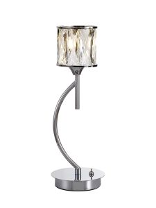 Acacia 1 Light G9 Vertical Crystal Table Lamp Polished Chrome & Clear Crystal Shade