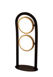 Corvus Table Lamp, 2 Ring, 16W LED, 3200K, 880lm, Satin Black / Gold, 3yrs Warranty