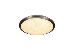 Namelix Ceiling, 30cm 1 x 12W LED, 3000K, 750lm, IP44, Satin Nickel/Crystaline, 3yrs Warranty