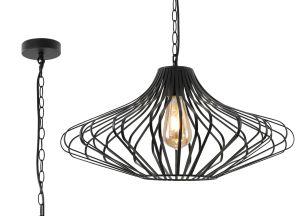 Nero Pendant, 1 x E27, Matt Black