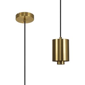 Odeyscene 12cm Pendant (FRAME ONLY), 1 x E27, Aged Brass/Black Braided Cable